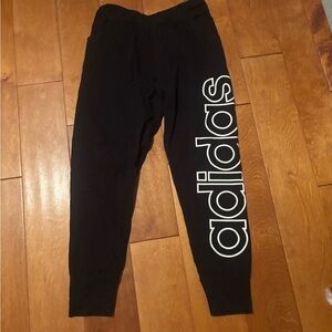 Adidas Kids Black Sweatpants with Bold Logo